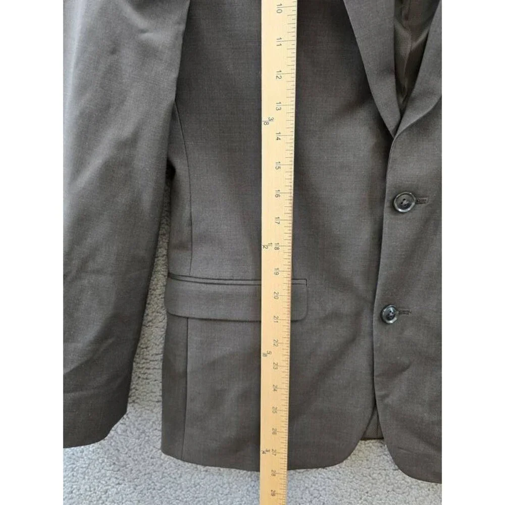 Bar III Slim-Fit Wool-Blend Suit Separate Jacket Men's 38R Brown Button Closure
